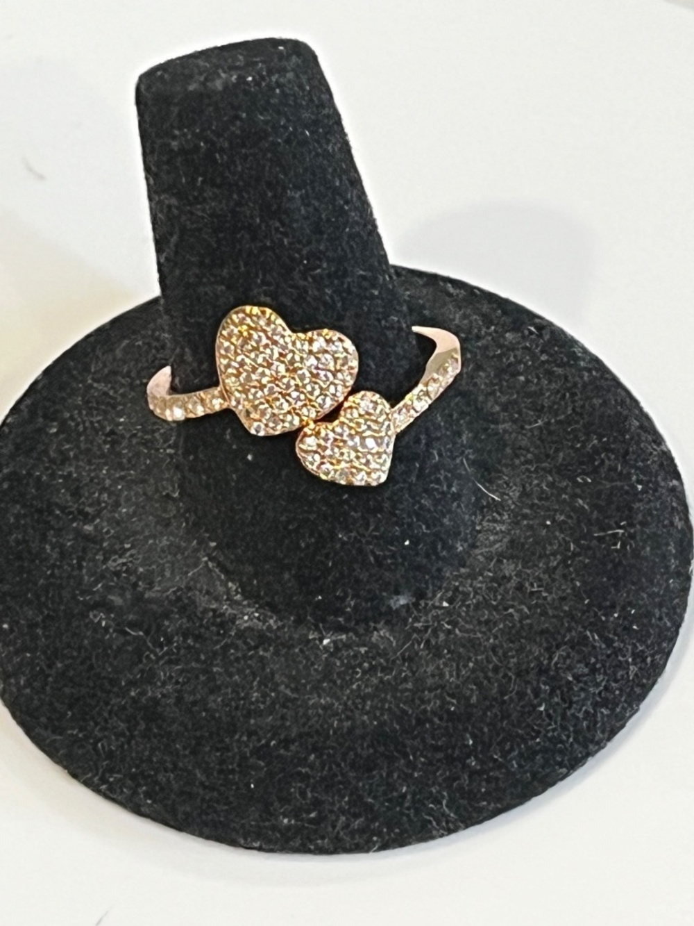 ♠️Kate Spade Yours Truly Pave Heart Ring, Rose Gold Size 8 - Picture 5 of 7